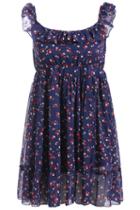 Romwe Scoop Neck Sleeveless Polka Dot Chiffon Dress