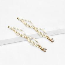 Romwe Rhinestone Detail Hair Clip 2pcs