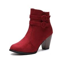 Romwe Double Buckle Side Zip Chunky Boots