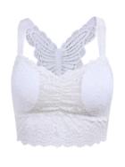 Romwe White Strap Embroidered Lace Vest