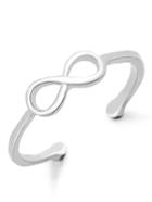 Romwe Silver Figure-8 Open Cuff Ring