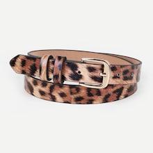 Romwe Metal Buckle Random Leopard Belt