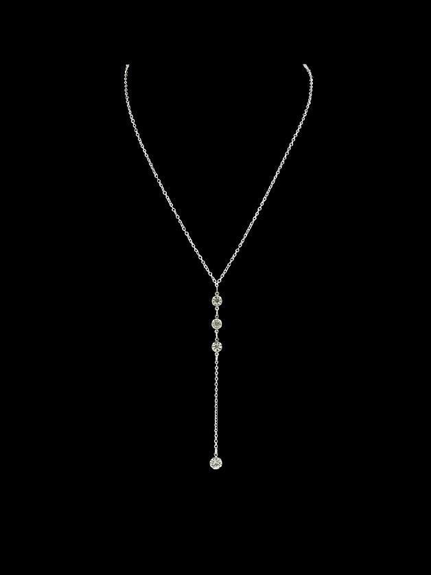 Romwe Rhinestone Chain Necklace