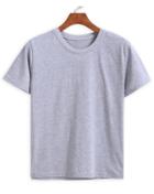 Romwe Round Neck Loose Grey T-shirt