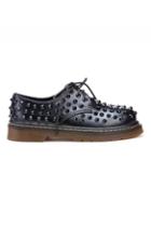 Romwe Rivets Embellished Self-tie Shoes