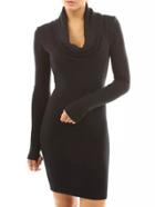 Romwe Turtleneck Long Sleeve Bodycon Dress