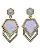 Romwe Big Colorful Gemstone Drop Earrings