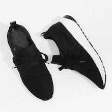 Romwe Net Design Lace-up Sneakers