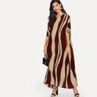 Romwe Cut And Sew Oversized Hijab Dress