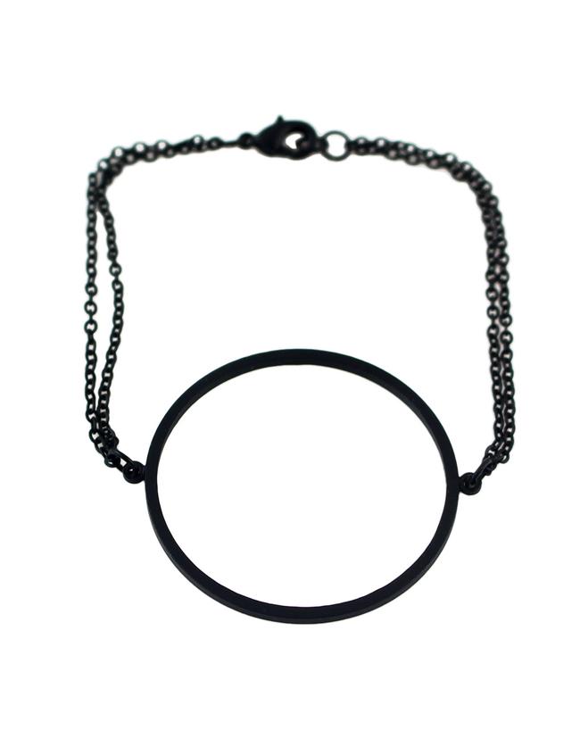 Romwe Black Plated Alloy Bracelet For Women