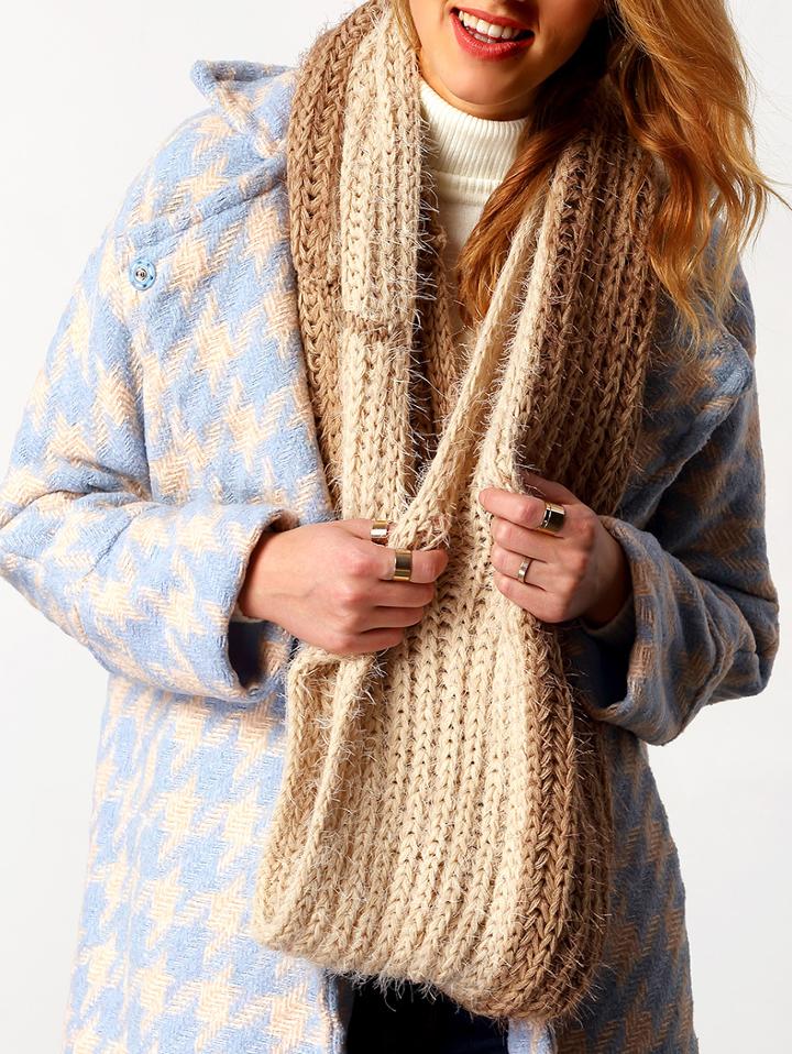 Romwe Contrast Sweater Scarf