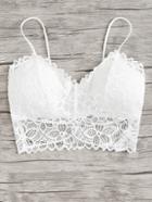 Romwe Floral Lace Cami Bralette