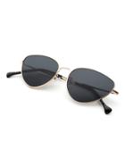 Romwe Oval Shaped Flat Lens Sunglasses