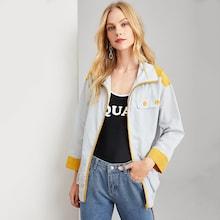 Romwe Zip Up Flap Pocket Coat