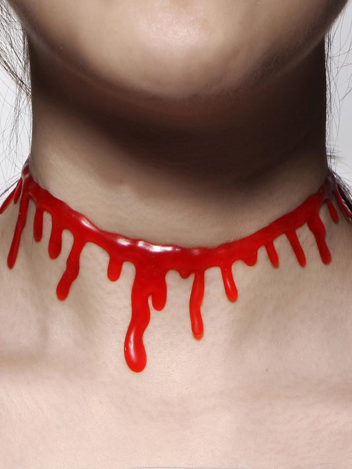 Romwe Horror Blood Choker Necklace