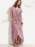 Romwe Double V Neck Frilled Tent Dress