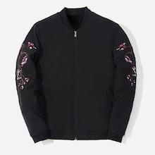Romwe Men Embroidery Parka Bomber Jacket