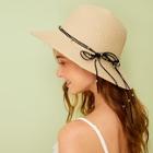 Romwe Ball & Bow Knot Decor Floppy Hat