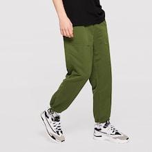 Romwe Guys Drawstring Waist And Hem Lantern Pants