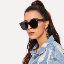 Romwe Metal Detail Rimless Sunglasses