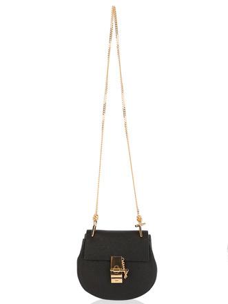 Romwe Black Lock Metallic Embellished Pu Chain Bag