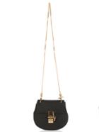 Romwe Black Lock Metallic Embellished Pu Chain Bag