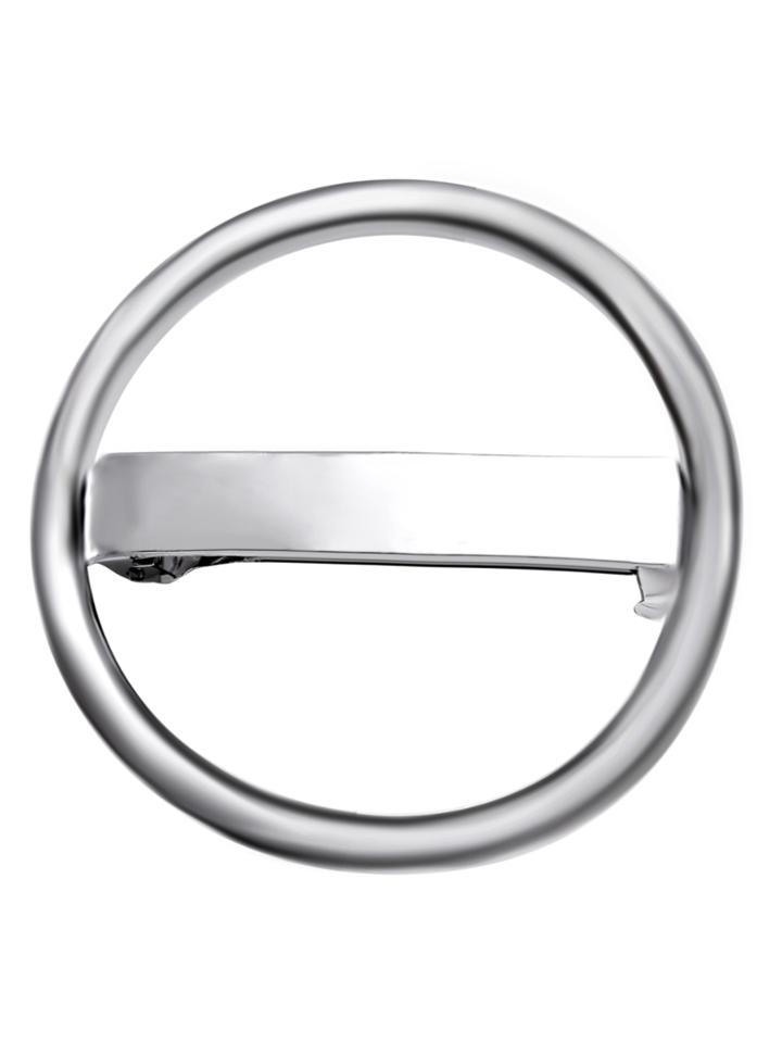 Romwe Silver Plated Alloy Geometric Hair Clip