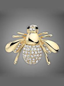 Romwe Rhinestone Bee Design Brooch