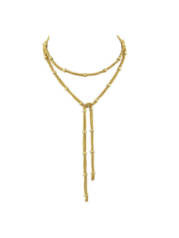 Romwe Gold Elegant Choker Necklace