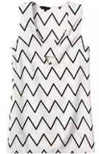 Romwe V Neck Cut Out Zigzag Dress