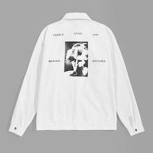 Romwe Guys Mixed Print Back Buttoned Jacket