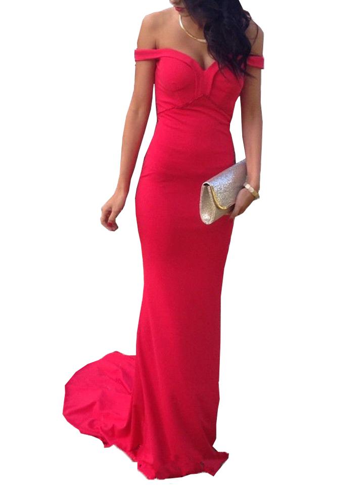 Romwe Sweetheart Neck Maxi Evening Dress