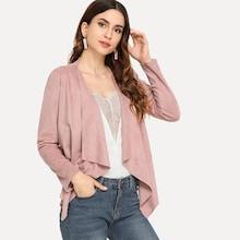 Romwe Solid Suede Jacket