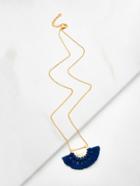 Romwe Tassel Pendant Layered Chain Necklace