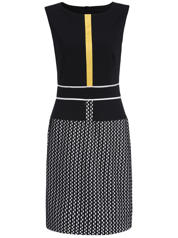 Romwe Black Round Neck Sleeveless Bodycon Dress