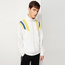 Romwe Guys Zip Up Striped Jacket