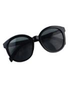 Romwe Black Oversized Round Sunglasses