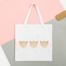 Romwe Leopard Pattern Canvas Tote Bag