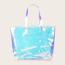Romwe Pvc Winged Tote Bag