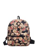 Romwe Studded Detail Florals Backpack