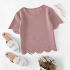 Romwe Laser Cut Out Detail Blouse