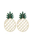 Romwe Pineapple Detail Stud Earrings