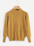Romwe Split Side Ribbed Sweater