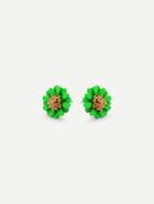 Romwe Flower-shaped Stud Earrings