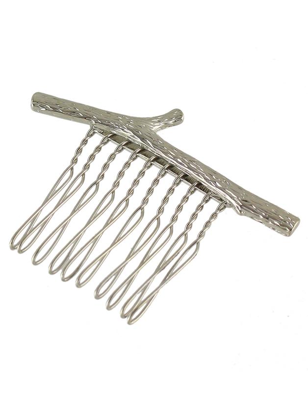 Romwe Simple Model Silver Color Hair Combs