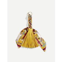 Romwe Tassel Detail Bag Accessory With Scarf