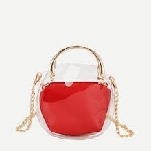 Romwe Clear Chain Bag With Inner Clutch