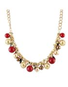 Romwe Latest Design Red Women Beads Necklace