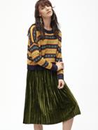 Romwe Multicolor Tribal Pattern Dolman Sleeve Sweater