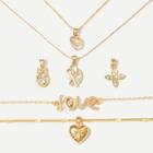 Romwe Detachable Necklace 2pc & Pendant 4pcs & Bracelet 2pcs